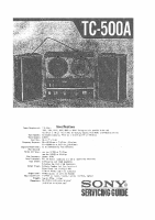Sony TC-500A - Service Manual 
